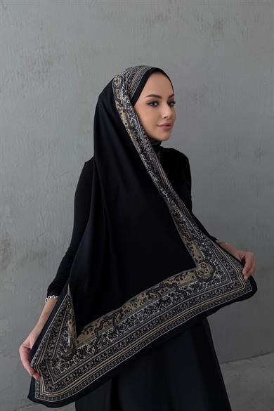 Siyah Zerem İthal Kumlu Şal