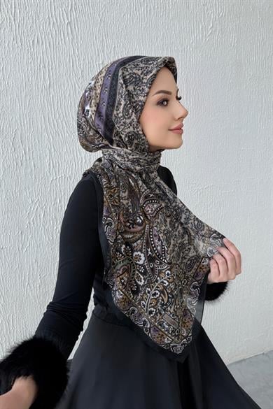 Siyah & Kahverengi Etro Modal İpek Şaleşarp