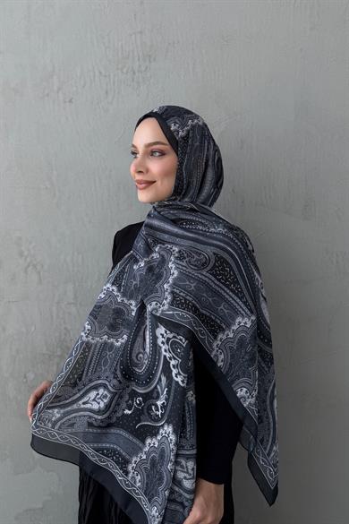 Black Mahra Authentic Indian Silk Shawl
