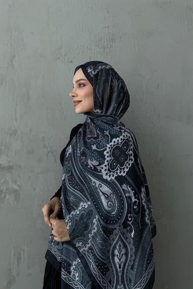 Black Mahra Authentic Indian Silk Shawl