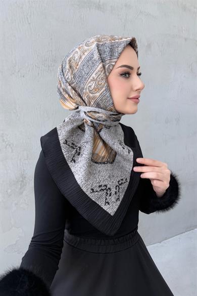Black Meftun Natural Scarf