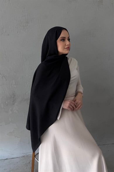 Siyah Native Bordürlü Naia Şal 