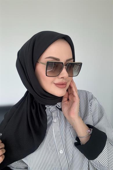 Siyah Pamuk Caz Eşarp