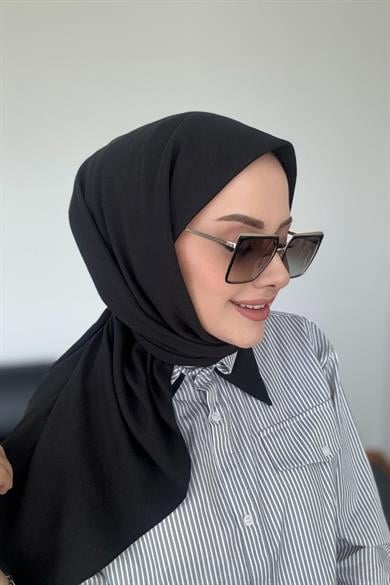 Siyah Pamuk Caz Eşarp