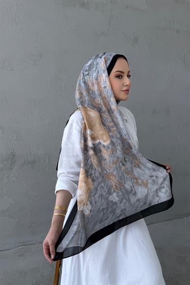 Siyah Tual Koza %100 Pamuk Şal