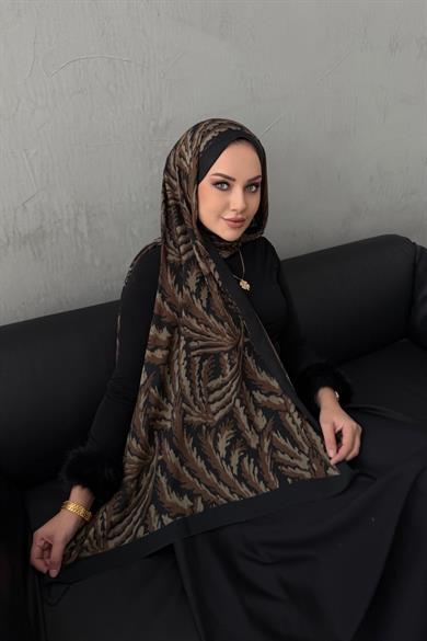 Siyah Viella Koza %100 Pamuk Şal