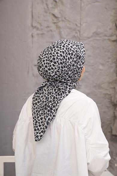 Siyah Yonca Naturel Eşarp