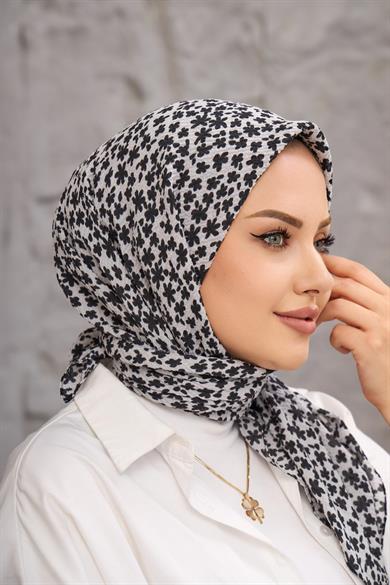Siyah Yonca Naturel Eşarp