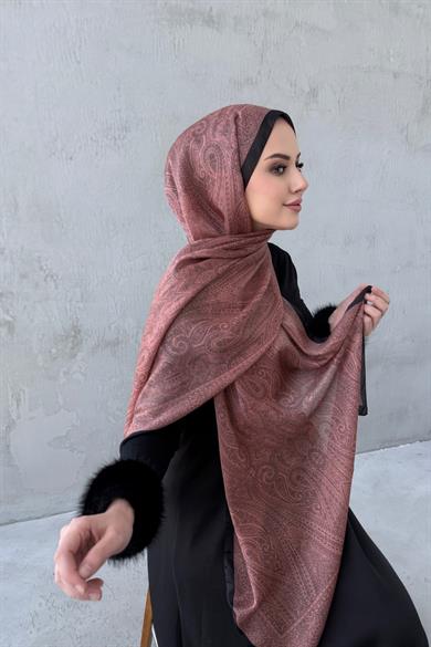 Black & Brick Asu Authentic Indian Silk Shawl