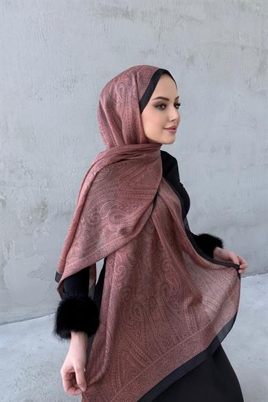 Black & Brick Asu Authentic Indian Silk Shawl