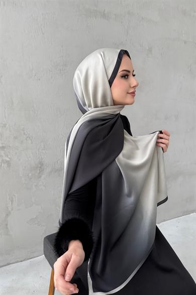 Siyah&Vizon Degrade Şal