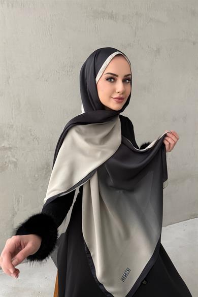 Siyah&Vizon Degrade Şal