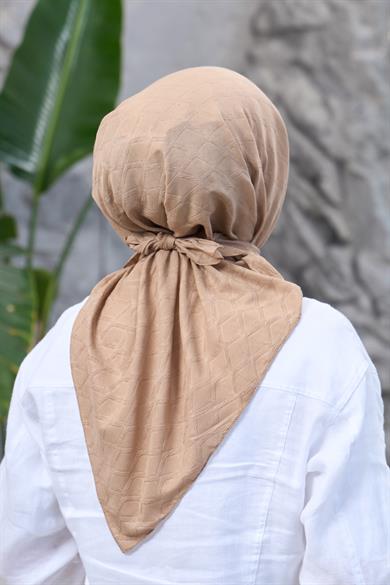 Sütlü Kahve Bambu Jakar Eşarp