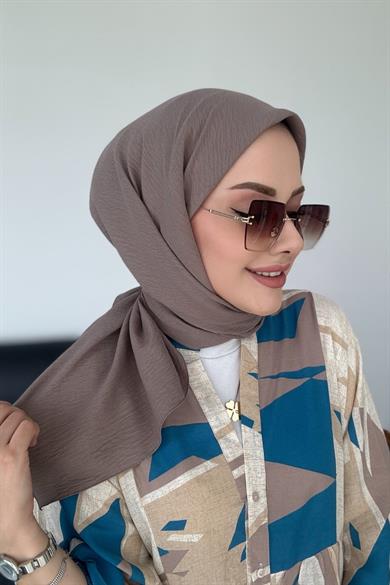 Sütlü Kahve Pamuk Caz Eşarp