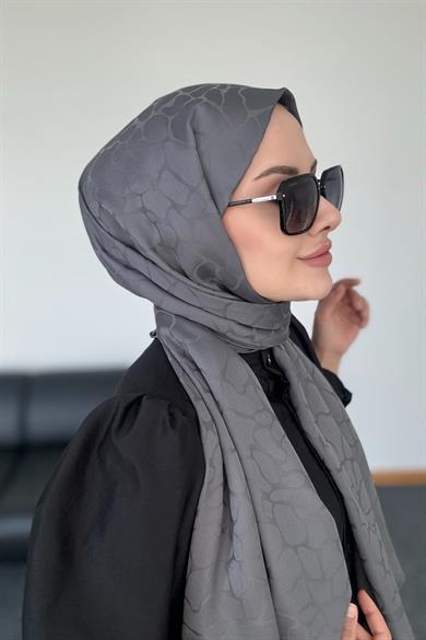 Taş Desen İpeksi Jakar Antrasit