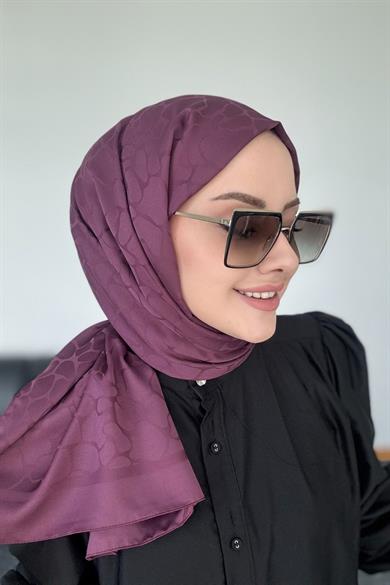 Taş Desen İpeksi Jakar Mor