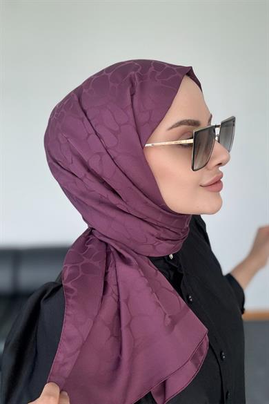 Taş Desen İpeksi Jakar Mor