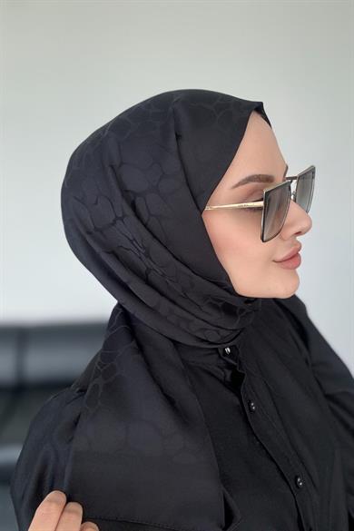 Taş Desen İpeksi Jakar Siyah