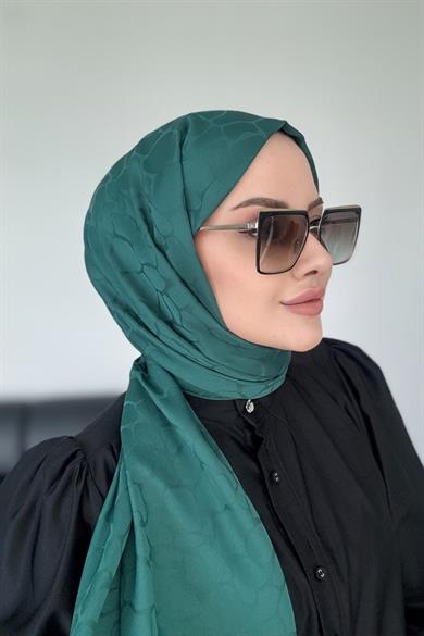 Taş Desen İpeksi Jakar Zümrüt