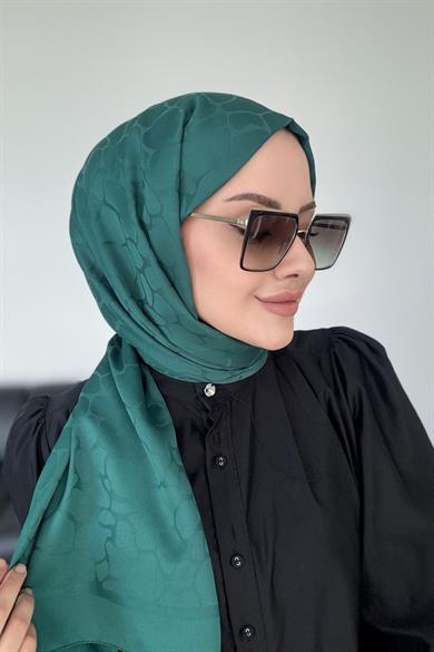 Taş Desen İpeksi Jakar Zümrüt