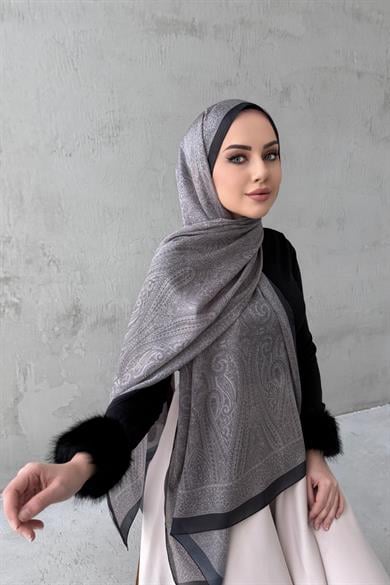 Stone Color Asu Authentic Indian Silk Shawl