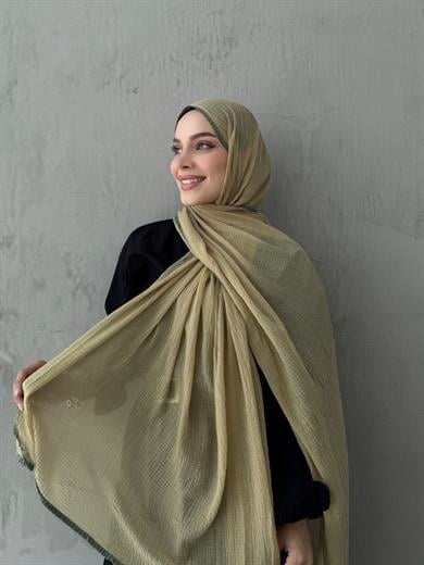 Tereyağı Müslin Biyeli Şal 