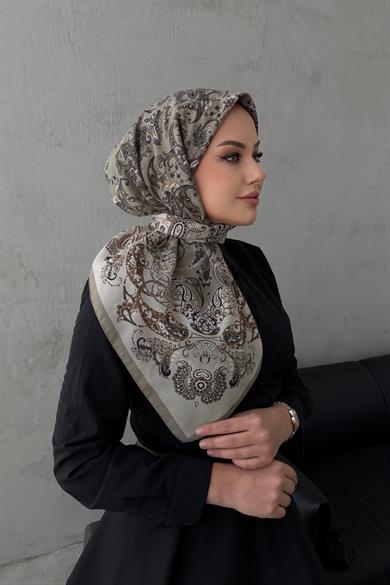 Vizon İnci Bohem Modal İpek Eşarp