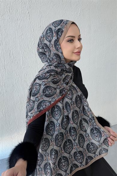 Vizon Nazende Bohem Modal İpek Şal