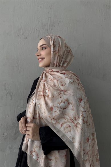 Vizon Nergis Koza %100 Pamuk Şal 