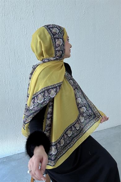 Yağ Yeşili Elmas Etro Soft Şal