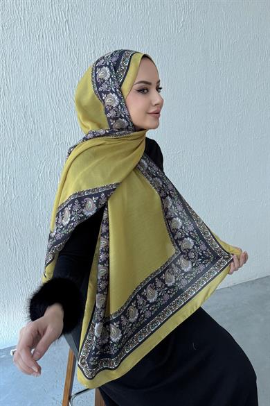 Yağ Yeşili Elmas Etro Soft Şal