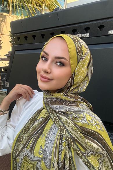 Yağ Yeşili Etro Soft Şal