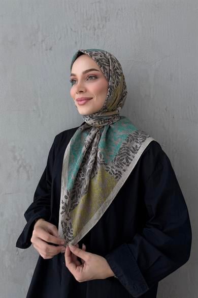 Oil Green Nirva Bohemian Modal Silk Shawl