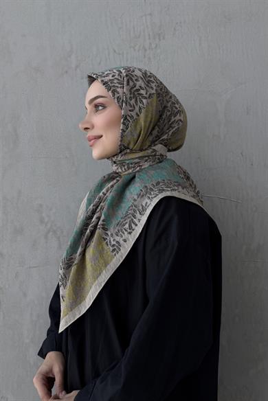 Oil Green Nirva Bohemian Modal Silk Shawl