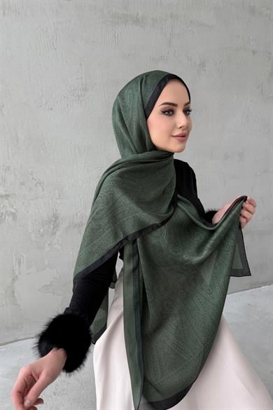 Green Asu Authentic Indian Silk Shawl