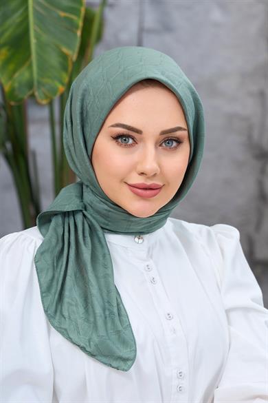 Yeşil Bambu Jakar Eşarp