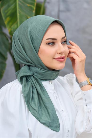 Yeşil Bambu Jakar Eşarp