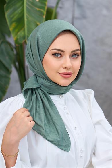 Yeşil Bambu Jakar Eşarp