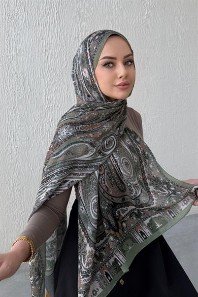 Green Berfin Authentic Indian Silk Shawl