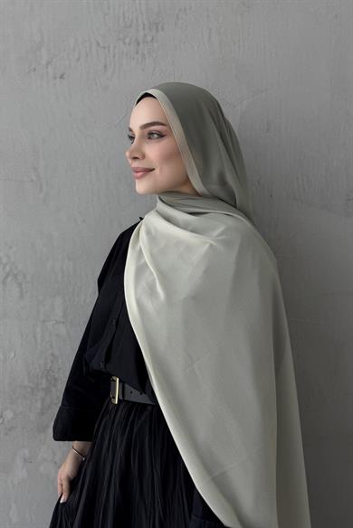 Yeşil Degrade İthal Kumlu İpek Şal