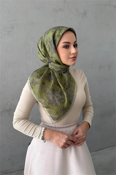 Green September Modal Silk Scarf