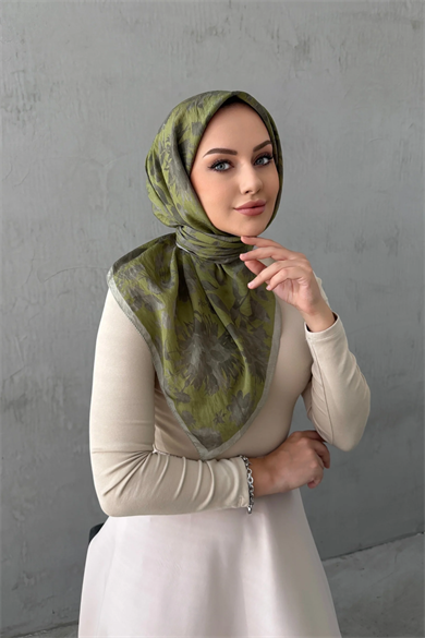 Green September Modal Silk Scarf
