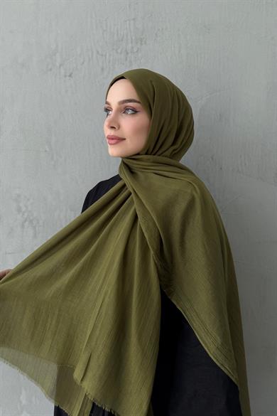 Yeşil Gcci Fresh Pamuk Şal