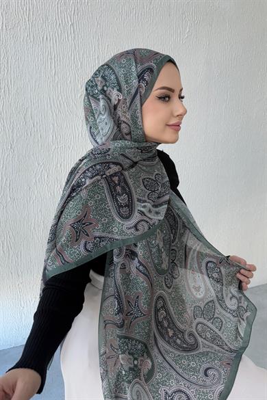 Green Pansies Authentic Indian Silk Shawl