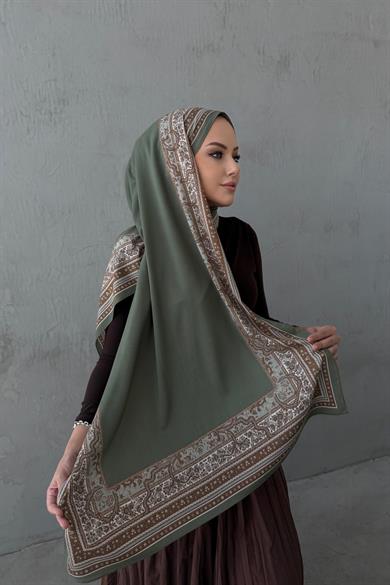 Yeşil Zerem İthal Kumlu Şal