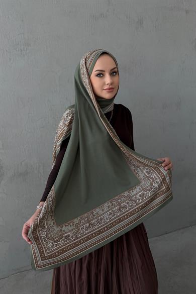 Yeşil Zerem İthal Kumlu Şal