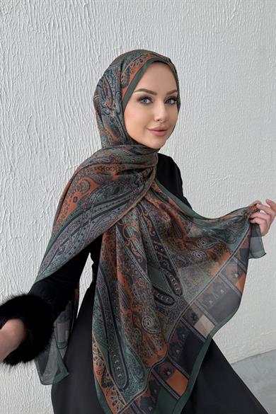 Green & Brick Etro Authentic Indian Silk Shawl