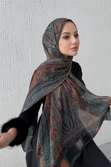 Green & Brick Etro Authentic Indian Silk Shawl