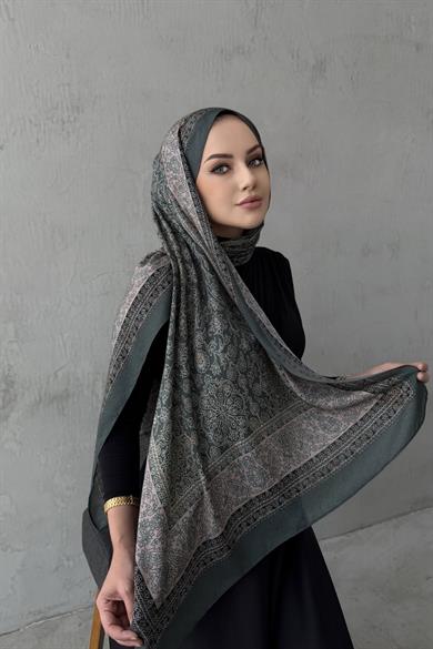 Yeşil Maaren Koza %100 Pamuk Şal