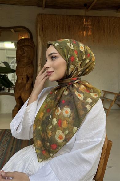 Green Merlin Tencel Scarf